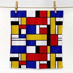 Stripes And Colors Textile Pattern Retro Face Towel by DinzDas