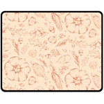 Thanksgiving Flowers And Gifts Pattern Double Sided Fleece Blanket (Medium)  58.8 x47.4  Blanket Front