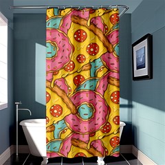 Fast Food Pizza And Donut Pattern Shower Curtain 36  X 72  (stall)  by DinzDas