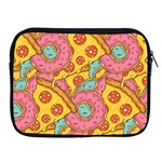 Fast Food Pizza And Donut Pattern Apple iPad 2/3/4 Zipper Cases Front