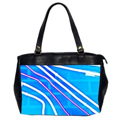 Pop Art Neon Wall Oversize Office Handbag (2 Sides) by essentialimage365