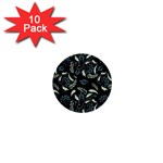 Folk flowers art pattern 1  Mini Buttons (10 pack)  Front