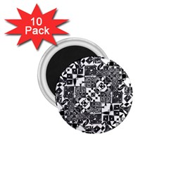 Black And White Geometric Print 1 75  Magnets (10 Pack)  by dflcprintsclothing