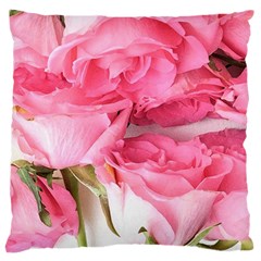 Magenta Bouquet Large Cushion Case (one Side) by kaleidomarblingart