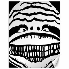 Creepy Monster Black And White Close Up Drawing Canvas 12  X 16  by dflcprintsclothing