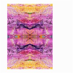 Magenta Kaleidoscope Small Garden Flag (two Sides) by kaleidomarblingart