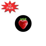 Strawberry 1  Mini Buttons (10 pack)  Front