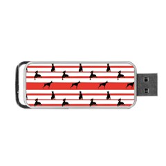 Doberman Dogs On Lines Portable Usb Flash (two Sides) by SychEva