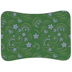 Folk Flowers Pattern Floral Surface Design Velour Seat Head Rest Cushion by Eskimos