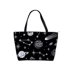 Dark Stars And Planets Classic Shoulder Handbag by AnkouArts