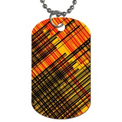 Root Humanity Orange Yellow And Black Dog Tag (one Side) by WetdryvacsLair