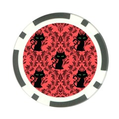 Cat Pattern Poker Chip Card Guard by NerdySparkleGoth