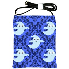 Ghost Pattern Shoulder Sling Bag by NerdySparkleGoth