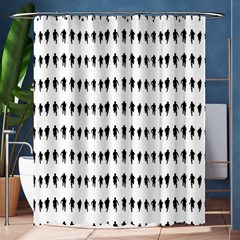 Athletic Running Graphic Silhouette Pattern Shower Curtain 60  X 72  (medium)  by dflcprintsclothing