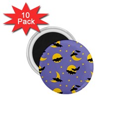 Bats With Yellow Moon 1 75  Magnets (10 Pack)  by SychEva