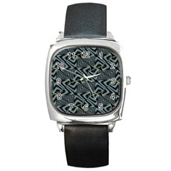 Modern Illusion Square Metal Watch by Sparkle