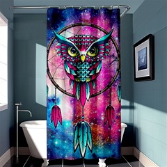 Owl Dreamcatcher Shower Curtain 36  X 72  (stall)  by Sudhe