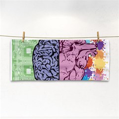 Brain-heart-balance-emotion Hand Towel by Sudhe