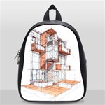 Rag-flats-onion-flats-llc-architecture-drawing Graffiti-architecture School Bag (Small) Front