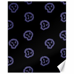 Purple Skulls On Dark Background Canvas 16  X 20  by SychEva