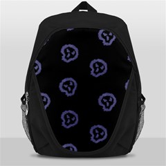 Purple Skulls On Dark Background Backpack Bag by SychEva