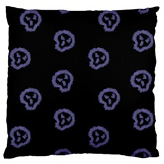 Purple Skulls On Dark Background Standard Flano Cushion Case (one Side) by SychEva