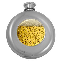 Beer Bubbles Round Hip Flask (5 Oz) by Sudhe