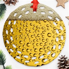 Beer Bubbles Ornament (round Filigree) by Sudhe