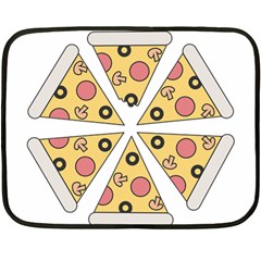 Pizza-slice-food-italian Double Sided Fleece Blanket (mini)  by Sudhe