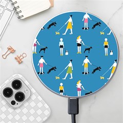 Girls Walk With Their Dogs Wireless Charger by SychEva