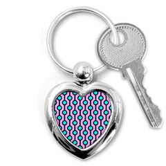 A Chain Of Blue Circles Key Chain (heart) by SychEva