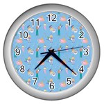 Beautiful Girls With Drinks Wall Clock (Silver) Front