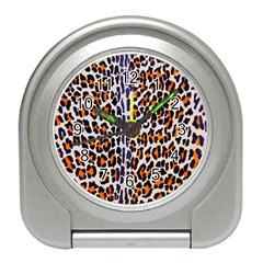 Fur-leopard 5 Travel Alarm Clock by skindeep