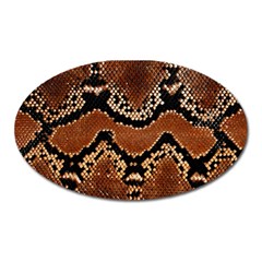 Leatherette Snake 3 Oval Magnet by skindeep