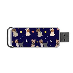 Terrier Cute Dog With Stars Sun And Moon Portable Usb Flash (two Sides) by SychEva