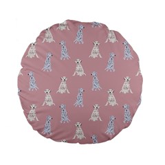 Dalmatians Favorite Dogs Standard 15  Premium Flano Round Cushions by SychEva