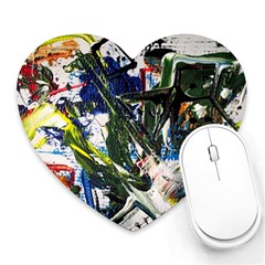 Snow In A City-1-1 Heart Mousepads by bestdesignintheworld