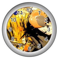 Before The Easter-1-1 Wall Clock (silver) by bestdesignintheworld