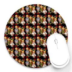 Dindollyblack Round Mousepads by snowwhitegirl