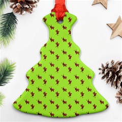 Kawaii Cute Deer Green Ornament (christmas Tree)  by snowwhitegirl