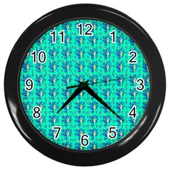 Seahorse Fabric 2 Wall Clock (black) by SeaworthyClothing