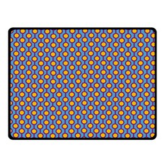 Yellow Circles On A Purple Background Double Sided Fleece Blanket (small)  by SychEva