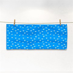 Halloween White Bars At Sky Blue Color Hand Towel by Casemiro