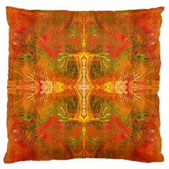 Red Flames Standard Flano Cushion Case (two Sides) by kaleidomarblingart