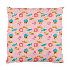 Funny Sweets With Teeth Standard Cushion Case (two Sides) by SychEva