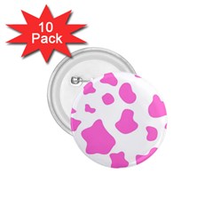 Pink Cow Spots, Large Version, Animal Fur Print In Pastel Colors 1 75  Buttons (10 Pack) by Casemiro