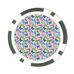 Beautiful Bright Butterflies Are Flying Poker Chip Card Guard by SychEva