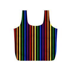 Gay Pride Vertical Rainbow Stripes Full Print Recycle Bag (s) by VernenInk