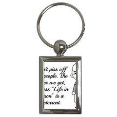 Don t Pi$$ Off Old People Key Chain (rectangle) by QuirkyRebelMemphis