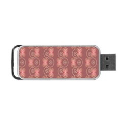 Flowers Pattern Portable Usb Flash (one Side) by Sparkle